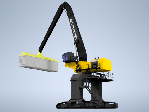 MultiDocker MH6015 High-Capacity Material Handler The MultiDocker MH6015 is a large-scale material handler based on the Caterpillar 6015 excavator. Equipped with a MultiDocker boom, stick, cabin and undercarriage, it is designed for demanding bulk handling, heavy industrial work and container handling. Multiple undercarriage options allow the MH6015 to be configured for different operational environments.